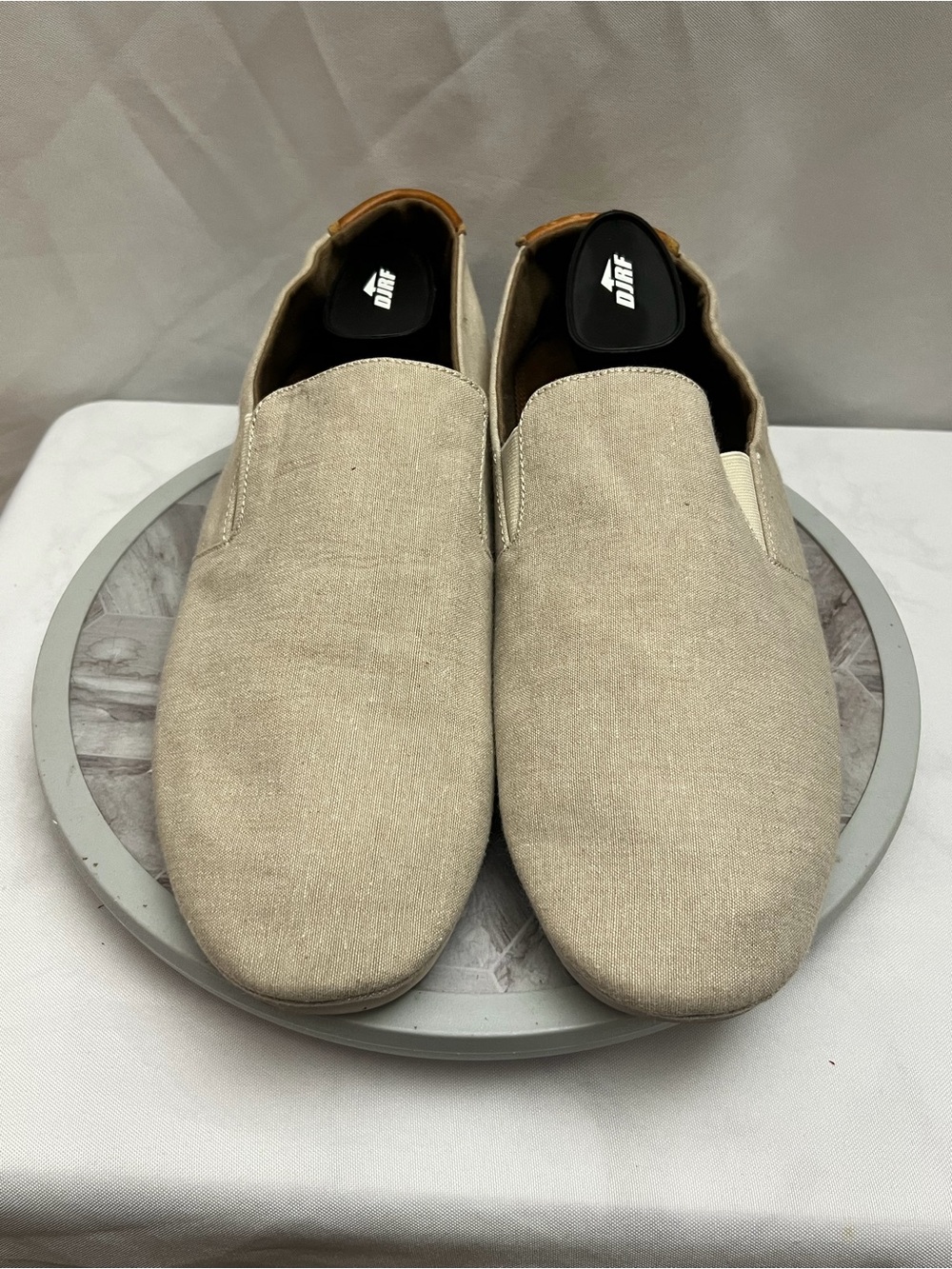 ALDO Men’s Beige Canvas Slip-On Loafers Shoes Size 14